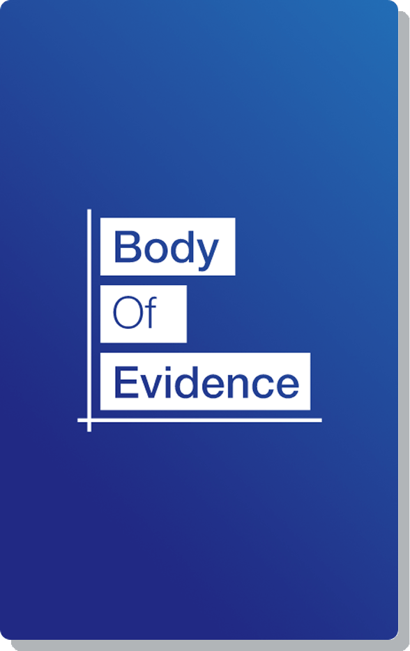 Body of Evidence home card graphic